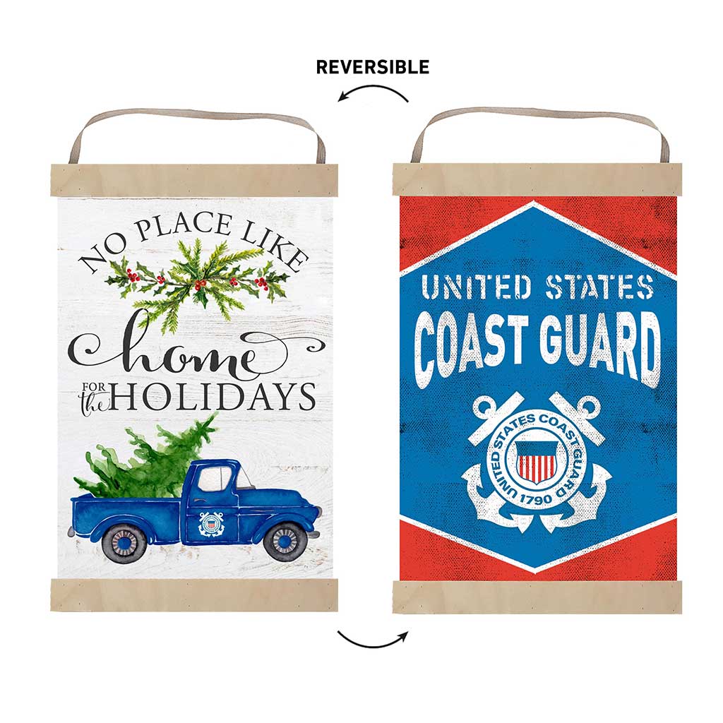 Reversible Banner Sign Home for Christmas Coast Guard