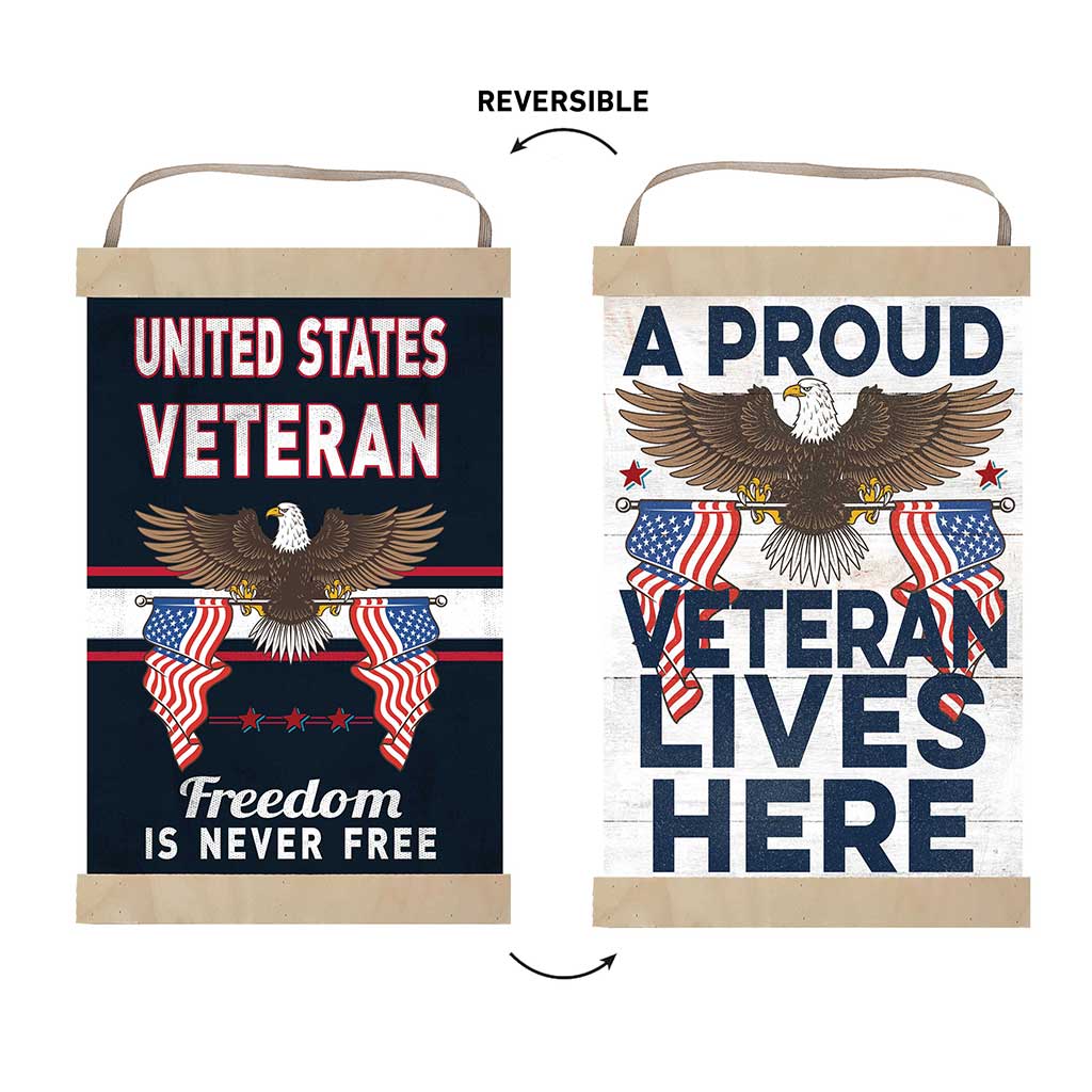 Reversible Banner Sign Never Free Veterans