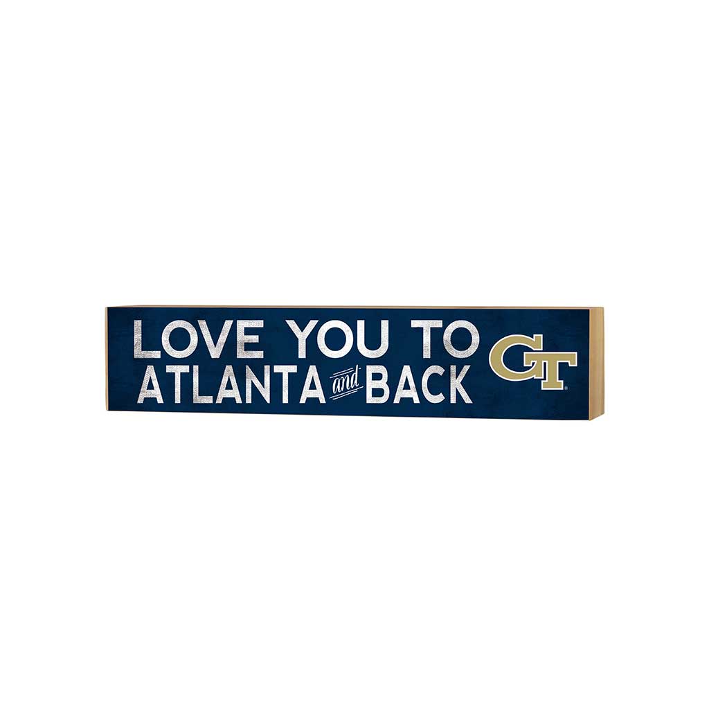 3x13 Block Love you to Georgia Tech Yellow Jackets