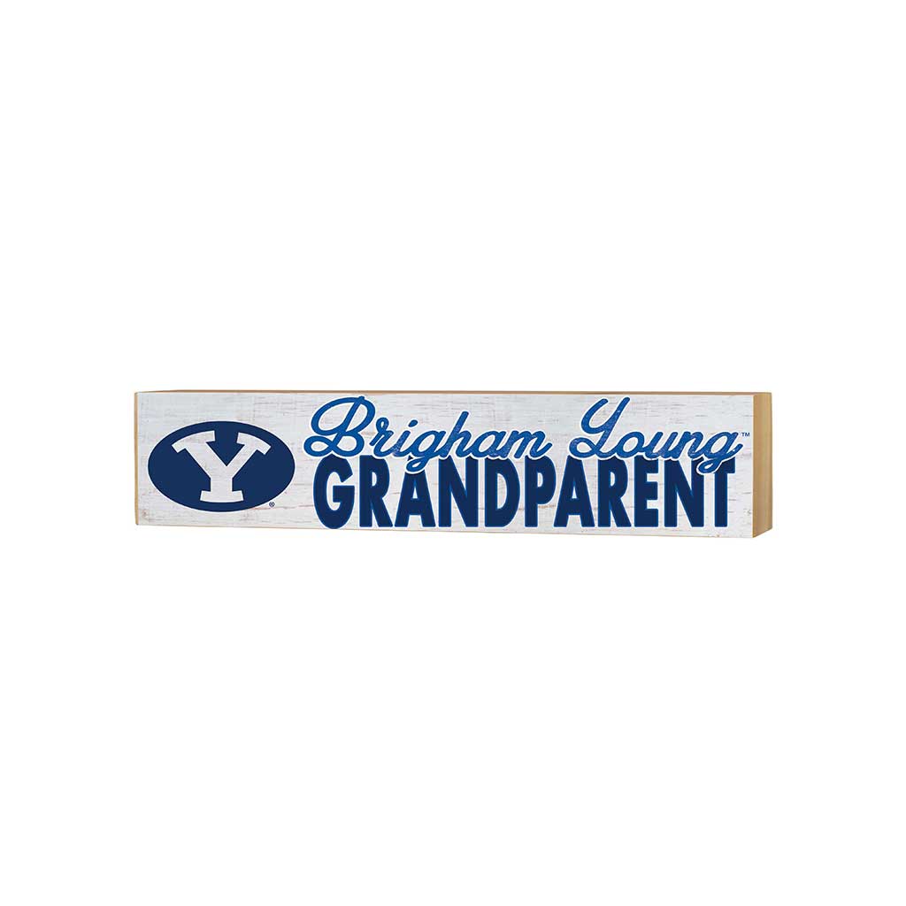 3x13 Block Weathered Grandparent Brigham Young Cougars
