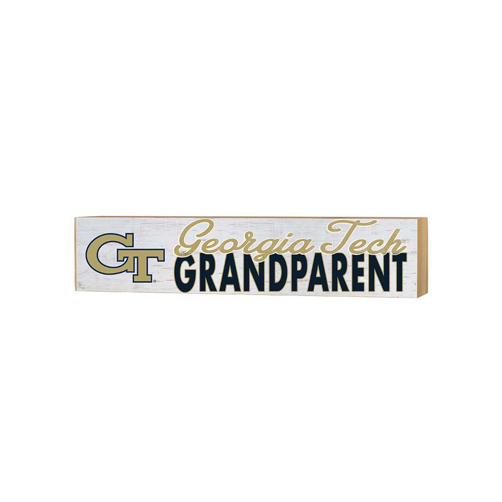 3x13 Block Weathered Grandparent Georgia Tech Yellow Jackets