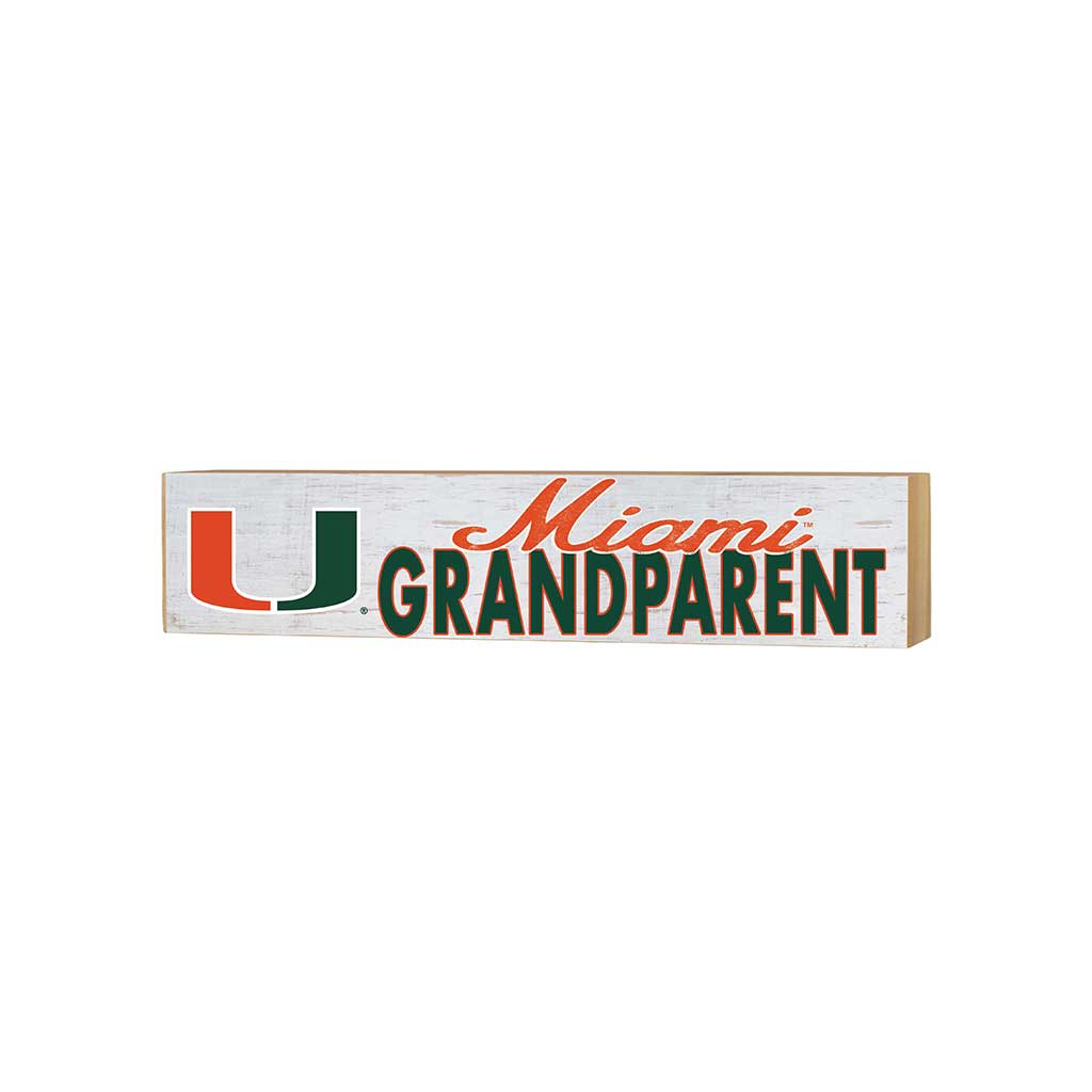 3x13 Block Weathered Grandparent Miami Hurricanes