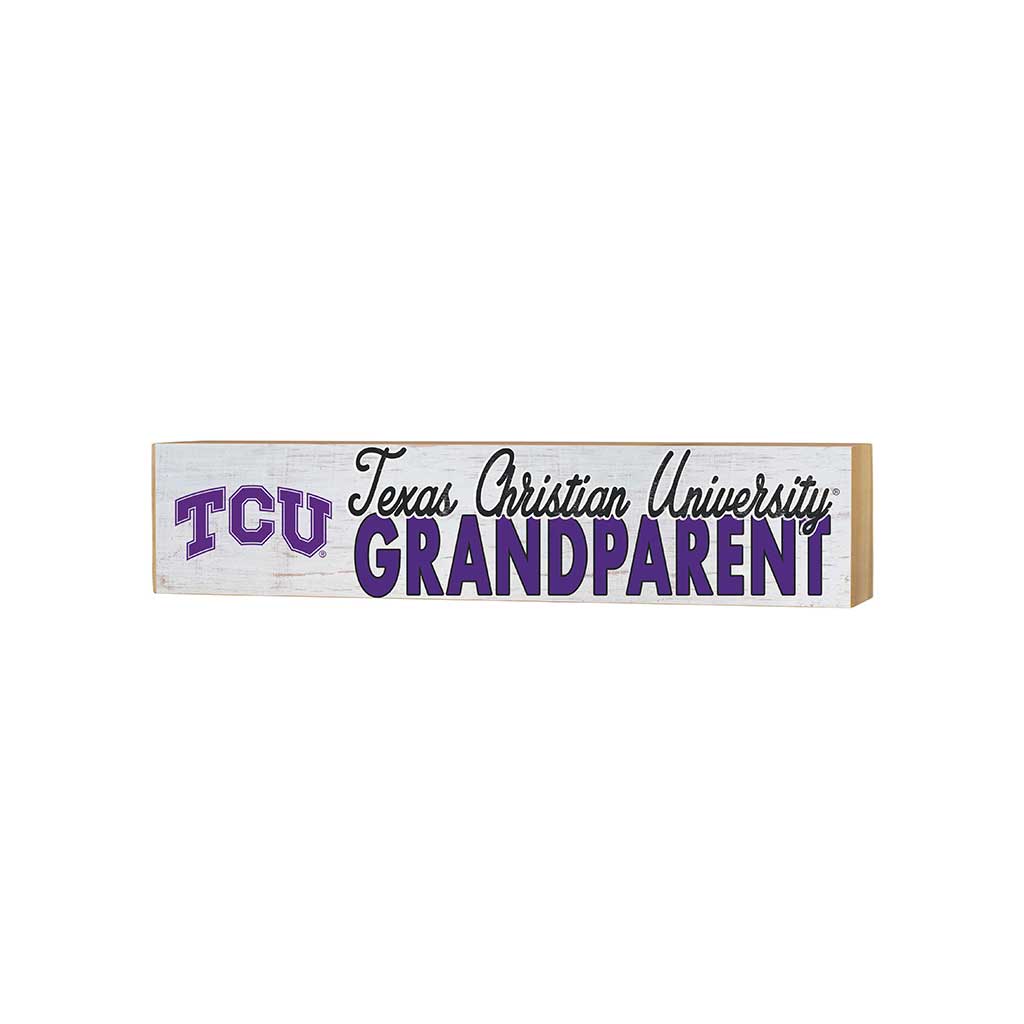 3x13 Block Weathered Grandparent Texas Christian Horned Frogs