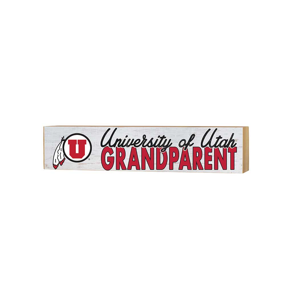 3x13 Block Weathered Grandparent Utah Running Utes