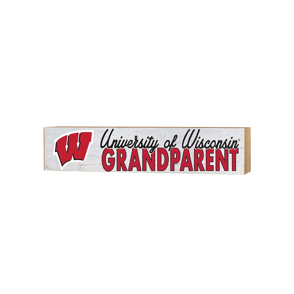 3x13 Block Weathered Grandparent Wisconsin Badgers