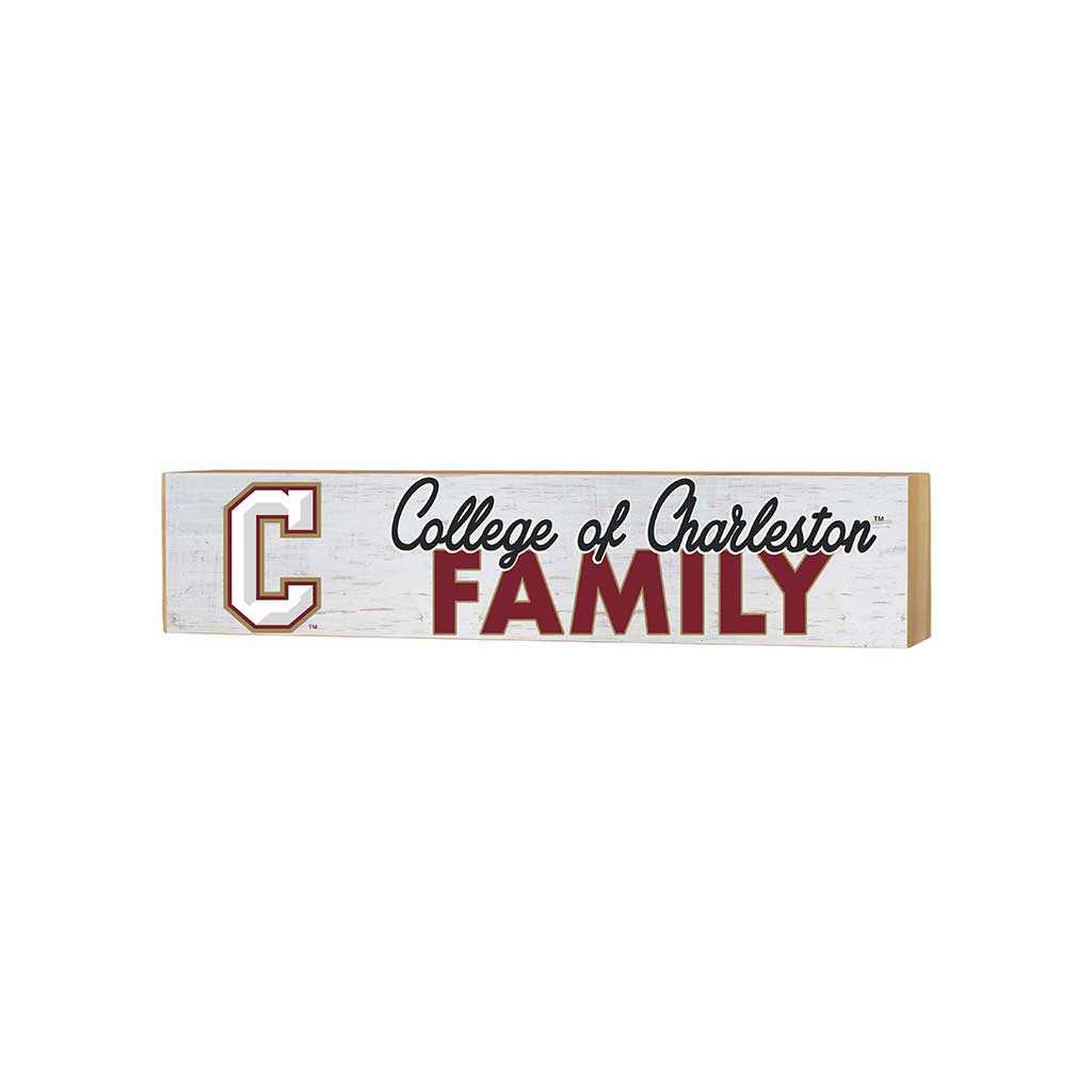 3x13 Block Weathered Team Family Charleston College Cougars