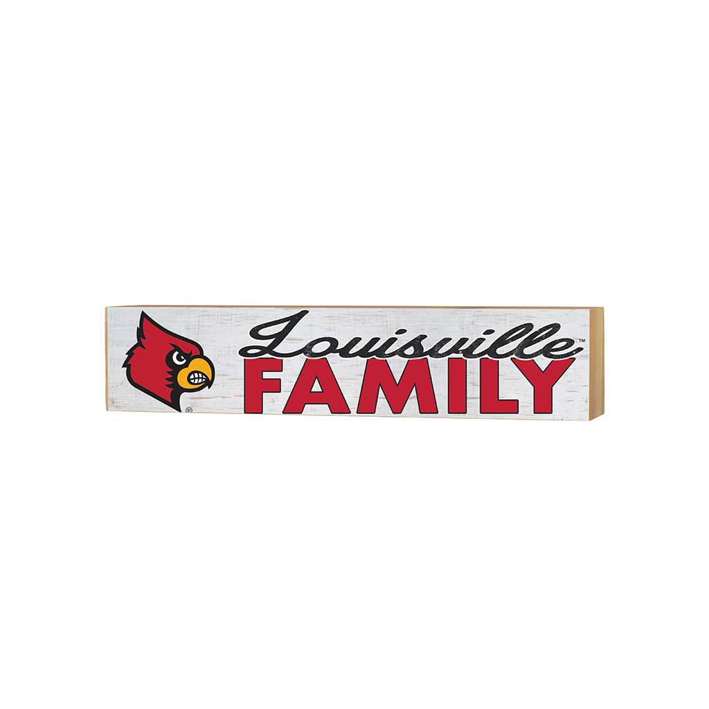3x13 Block Weathered Team Family Block Louisville Cardinals