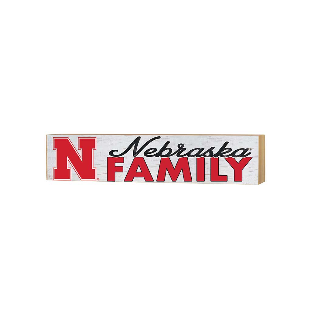 3x13 Block Weathered Team Family Block Nebraska Cornhuskers