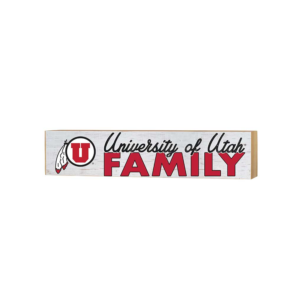 3x13 Block Weathered Team Family Block Utah Running Utes