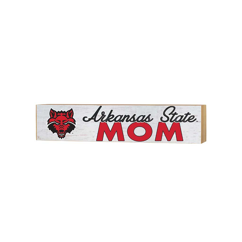 3x13 Block Weathered Mom Arkansas State Red Wolves