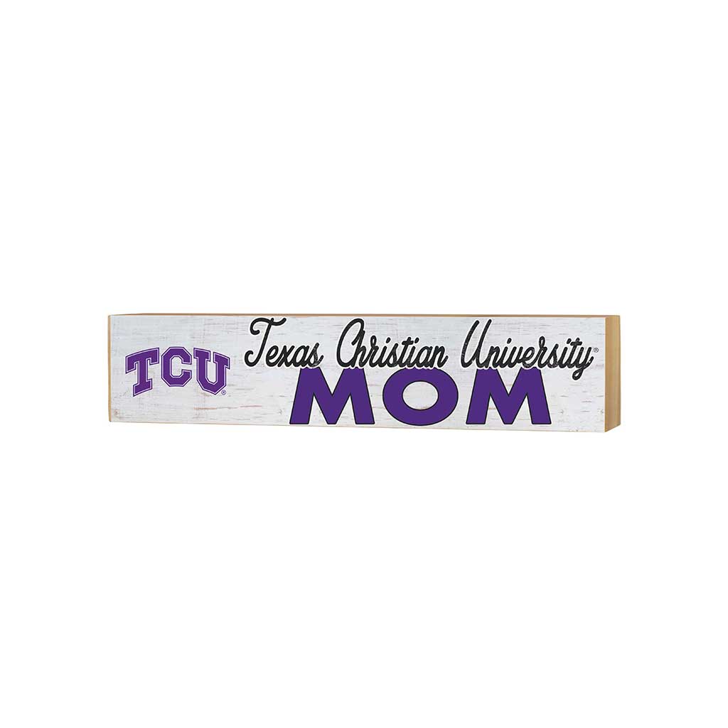 3x13 Block Weathered Mom Texas Christian Horned Frogs