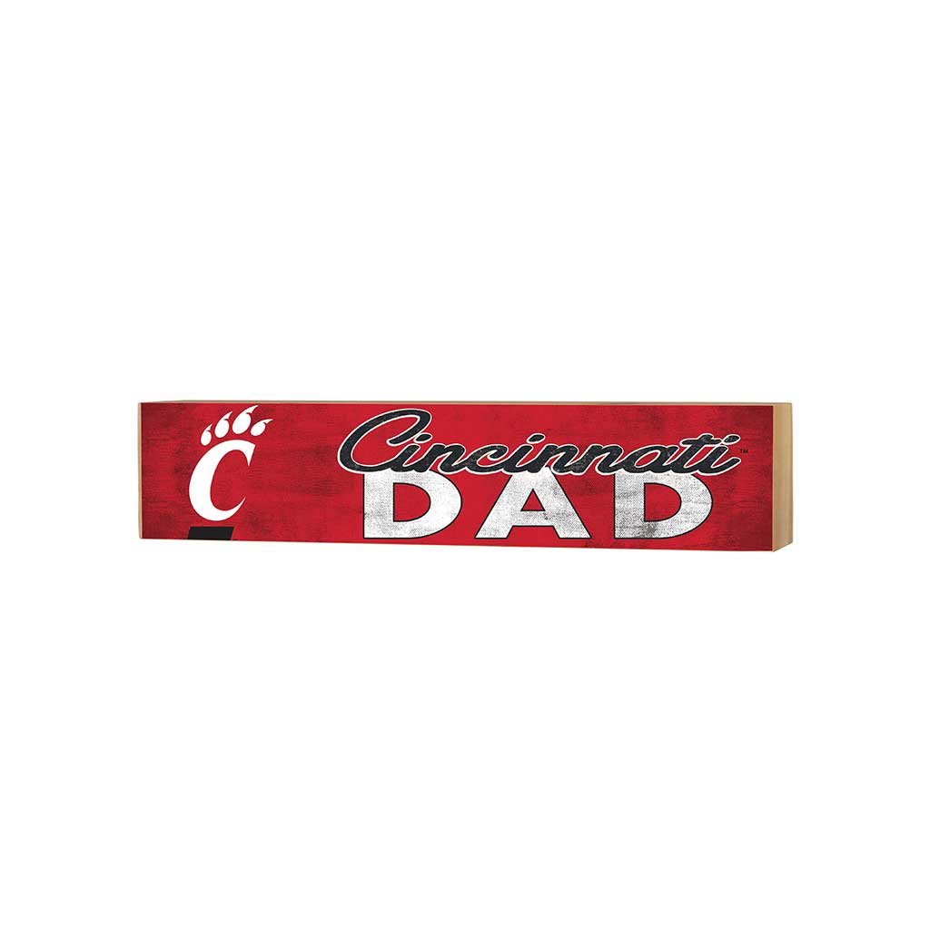 3x13 Block Colored With Logo Dad Cincinnati Bearcats