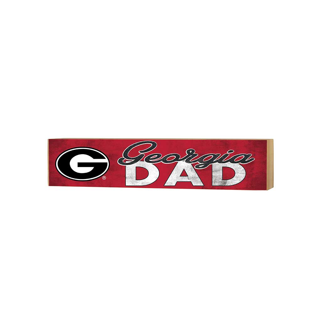 3x13 Block Colored With Logo Dad Georgia Bulldogs