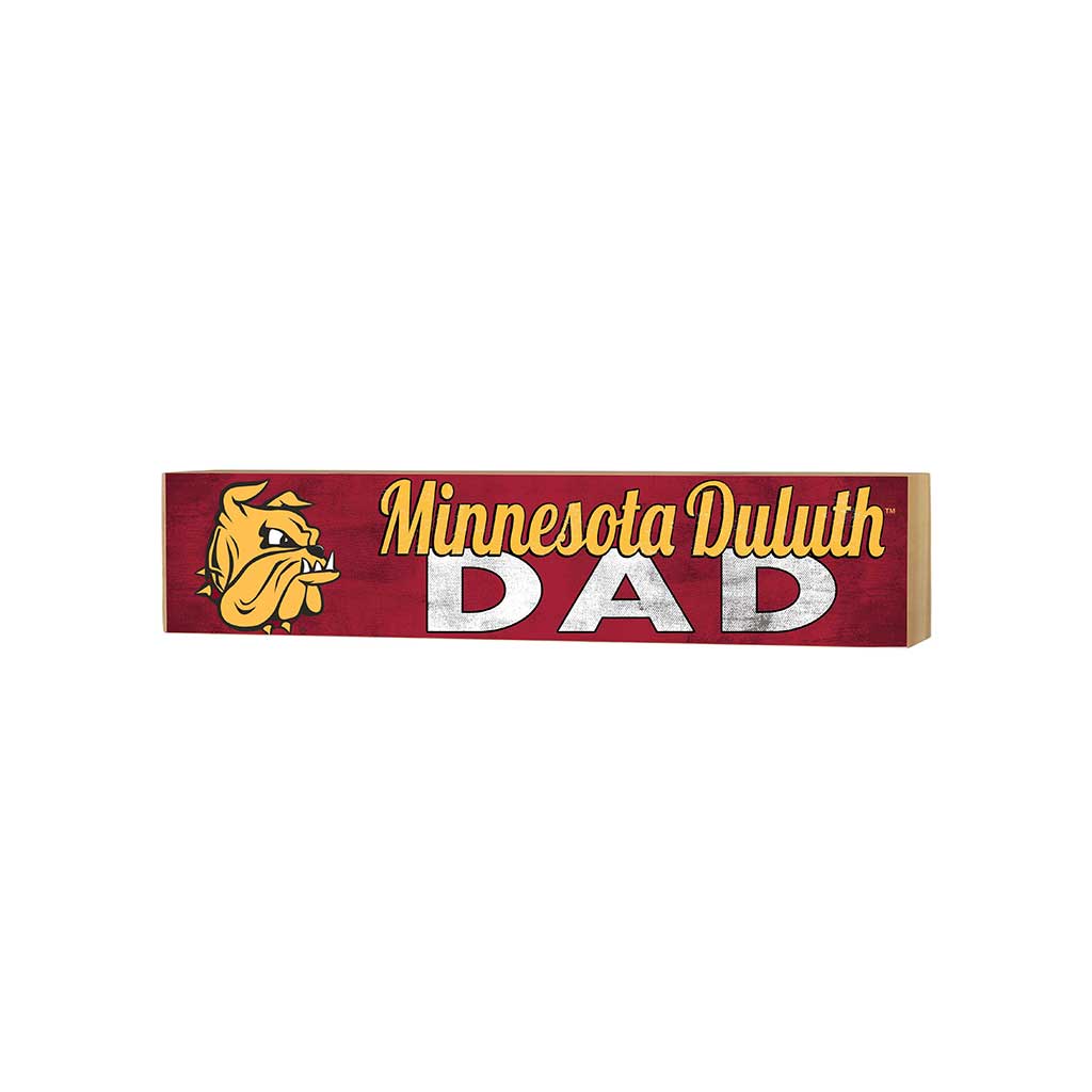 3x13 Block Colored With Logo Dad Minnesota (Duluth) Bulldogs