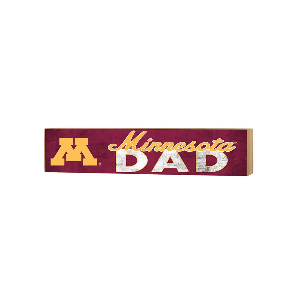 3x13 Block Colored With Logo Dad Minnesota Golden Gophers