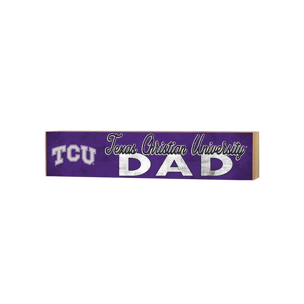 3x13 Block Colored With Logo Dad Texas Christian Horned Frogs