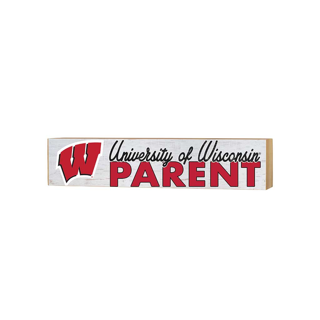3x13 Block Weathered Parents Wisconsin Badgers