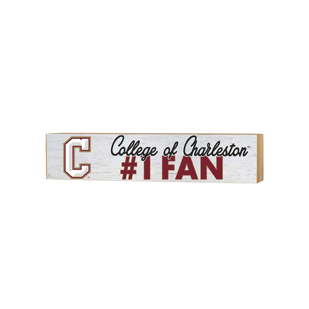 3x13 Block Weathered #1 Fan Charleston College Cougars