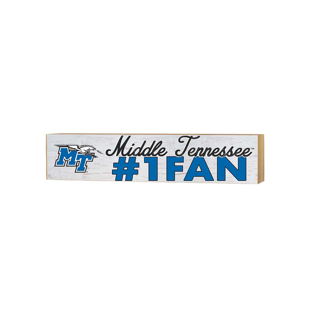 3x13 Block Weathered #1 Fan Middle Tennessee State Blue Raiders