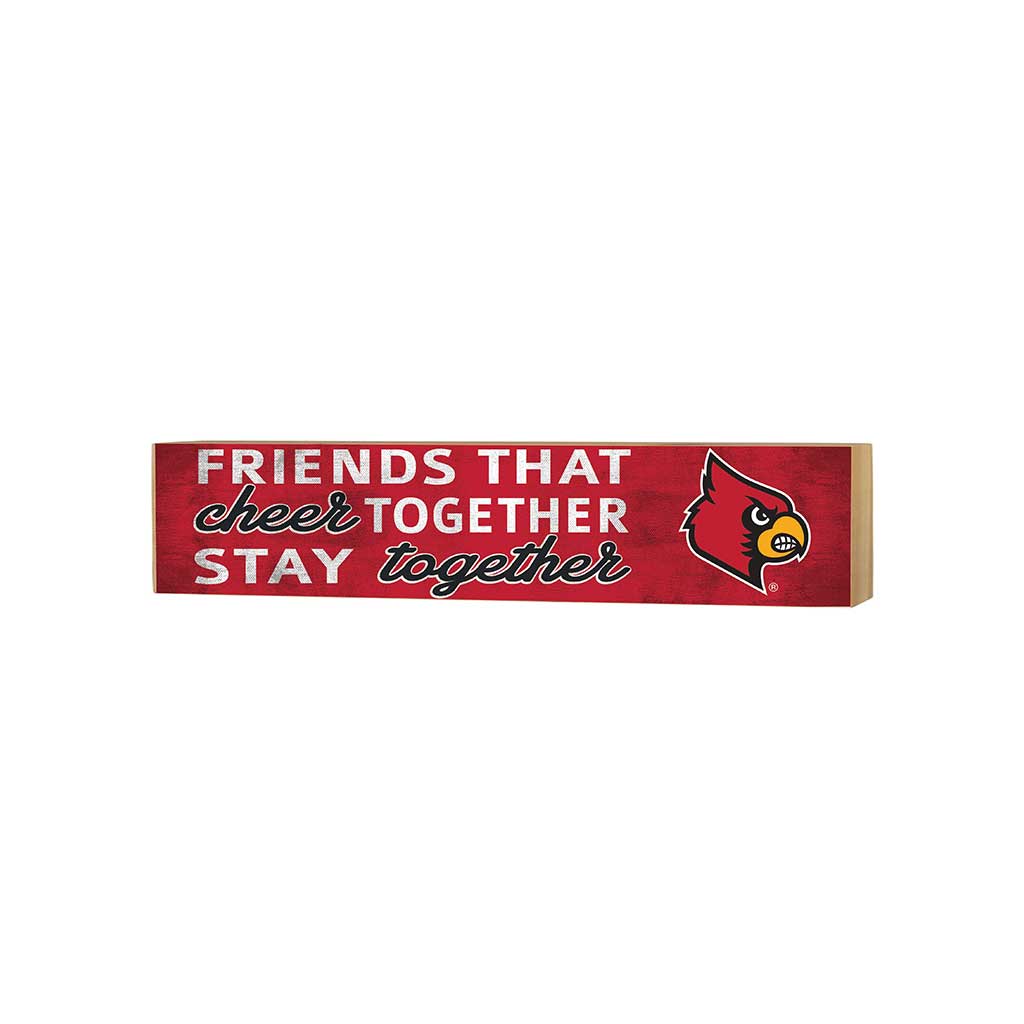 3x13 Block Team Logo Friends That Cheers Louisville Cardinals