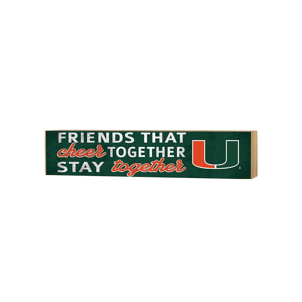 3x13 Block Team Logo Friends That Cheers Miami Hurricanes