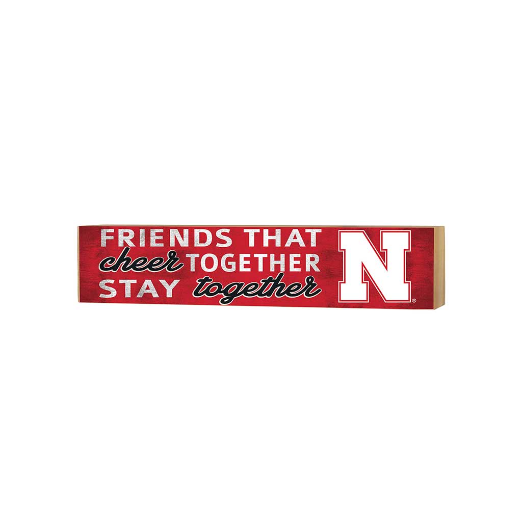 3x13 Block Team Logo Friends That Cheers Nebraska Cornhuskers