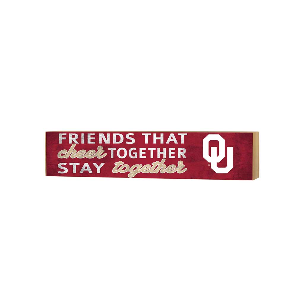 3x13 Block Team Logo Friends That Cheers Oklahoma Sooners
