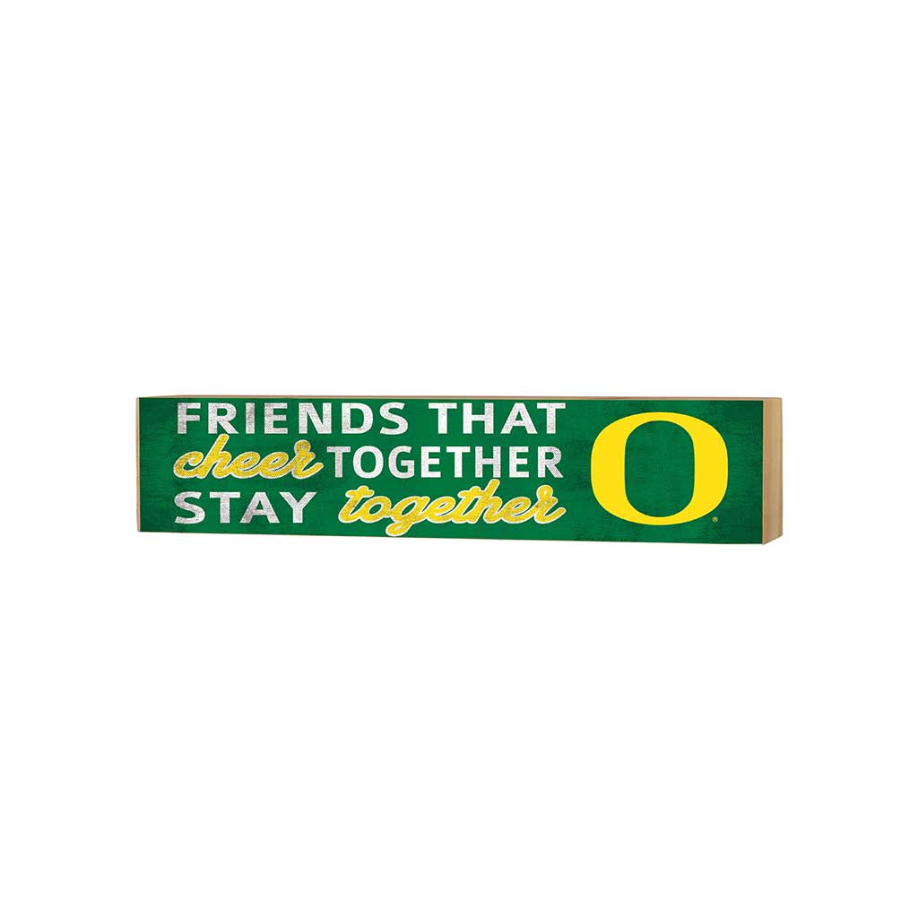 3x13 Block Team Logo Friends That Cheers Oregon Ducks