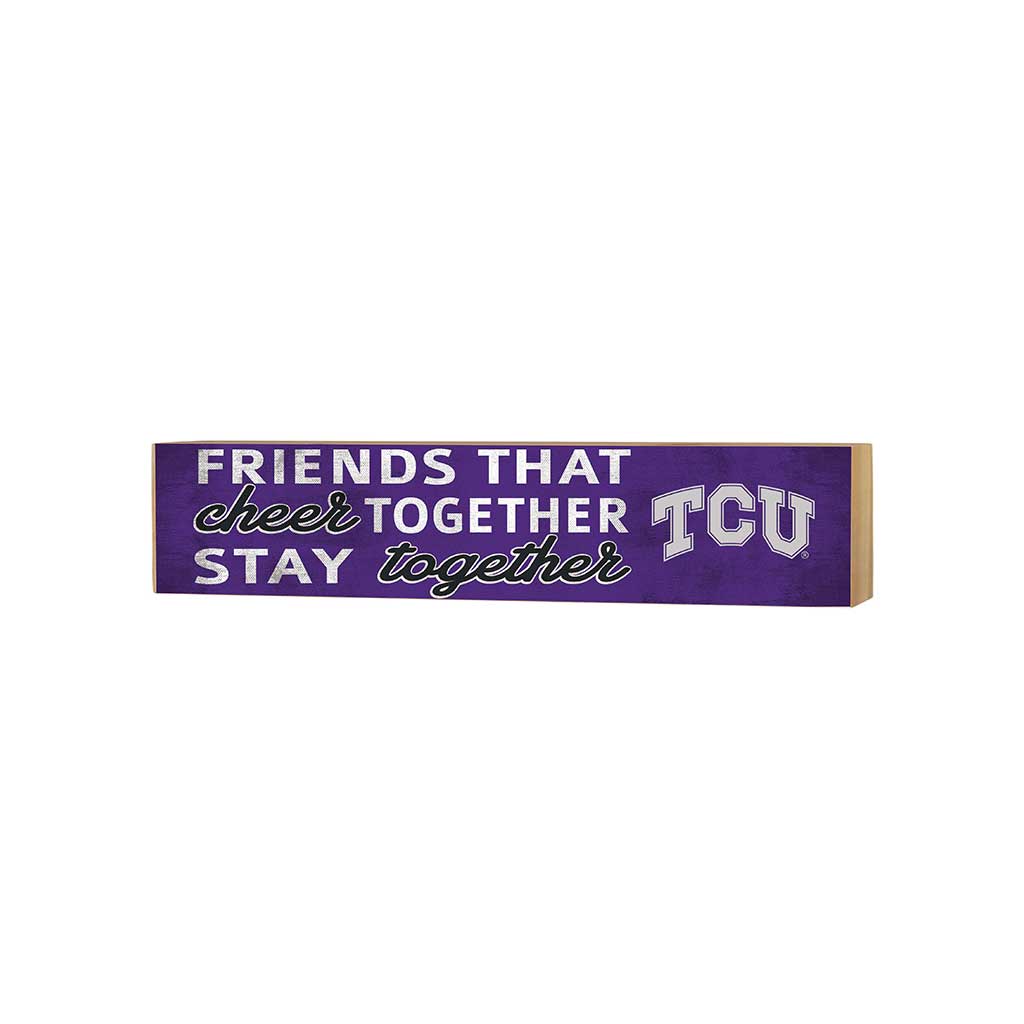 3x13 Block Team Logo Friends That Cheers Texas Christian Horned Frogs