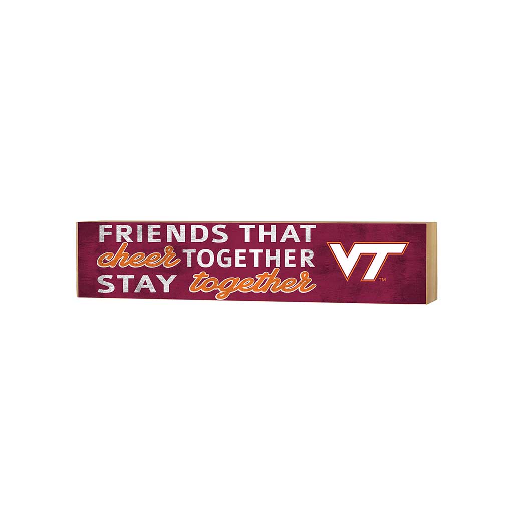 3x13 Block Team Logo Friends That Cheers Virginia Tech Hokies