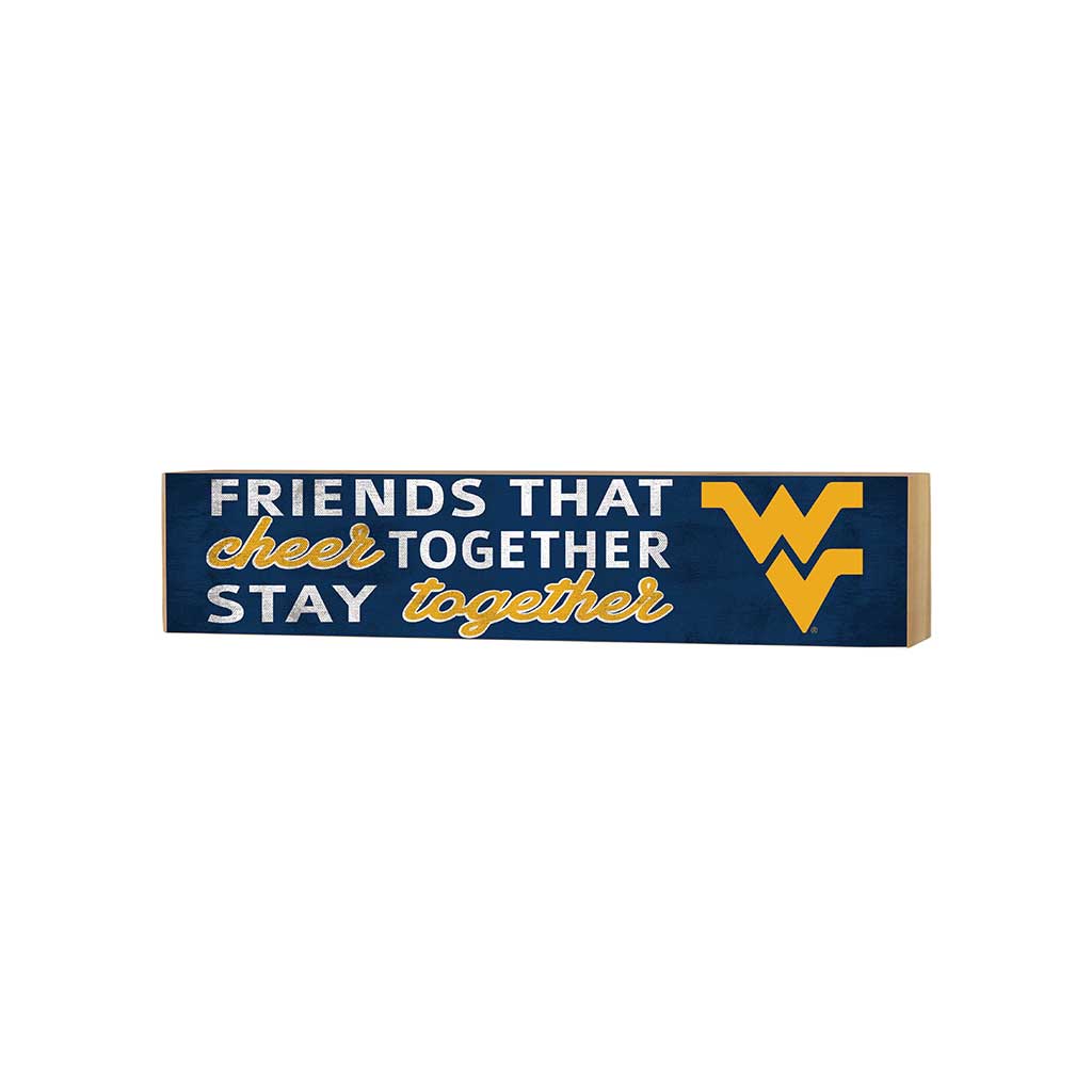 3x13 Block Team Logo Friends That Cheers West Virginia Mountaineers