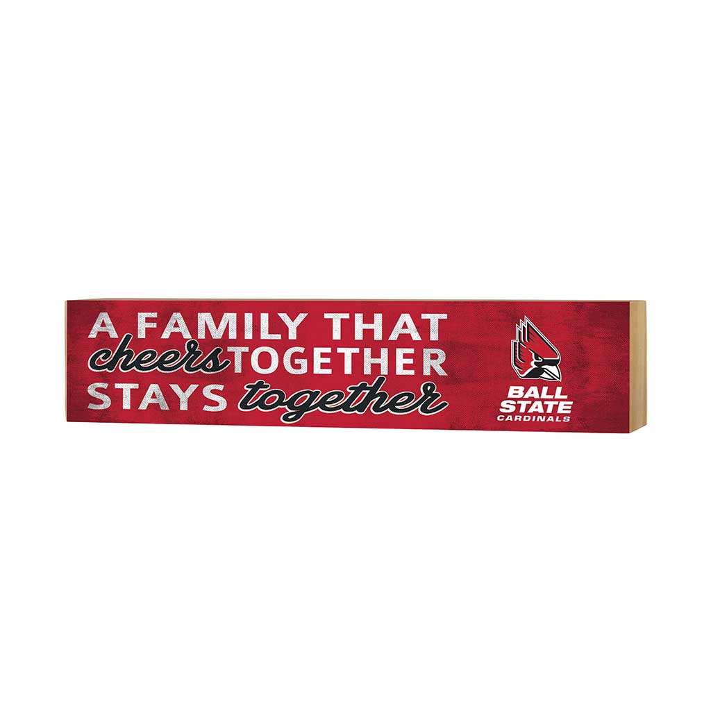 3x13 Block Team Logo Family That Cheers Ball State Cardinals