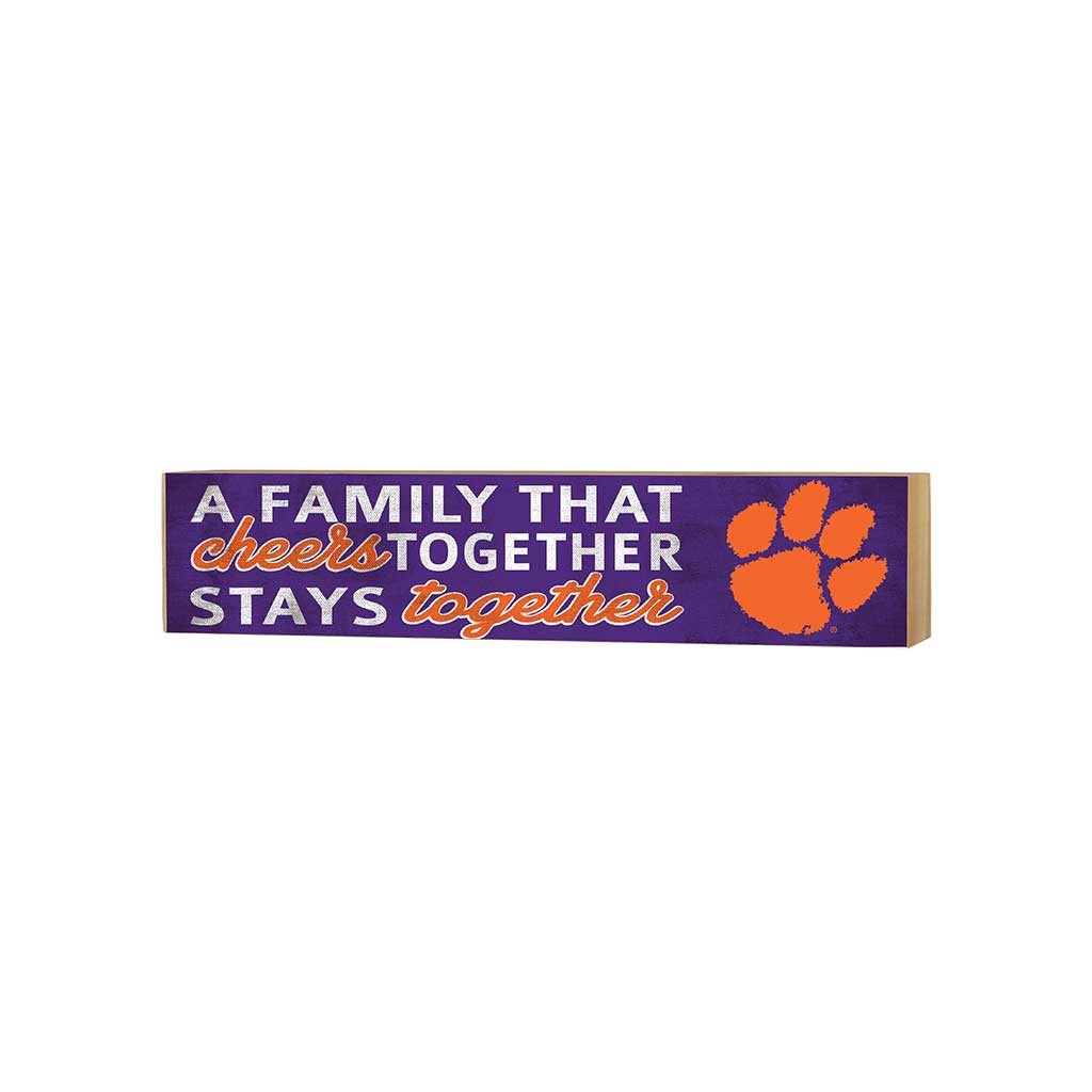3x13 Block Team Logo Family That Cheers Clemson Tigers