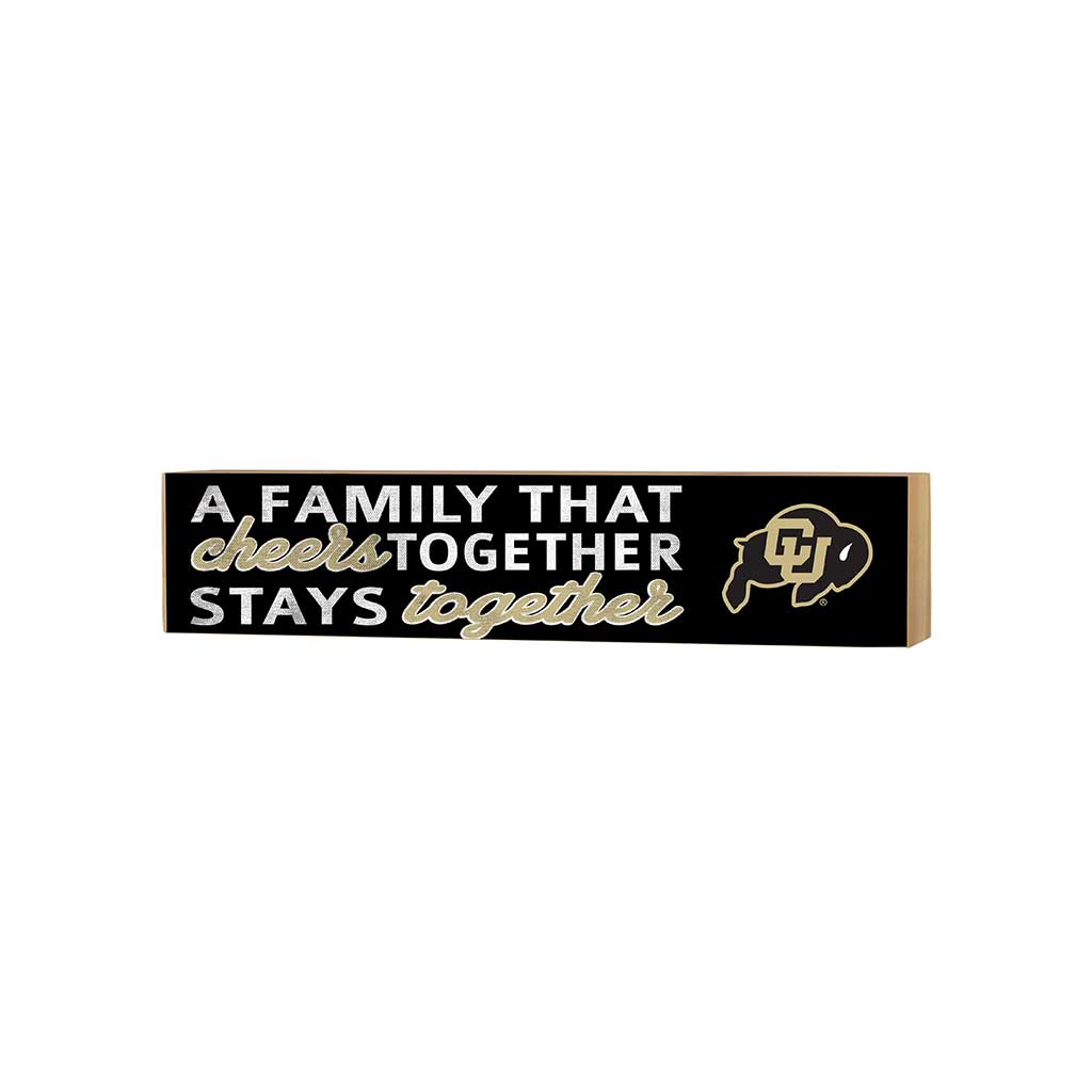 3x13 Block Team Logo Family That Cheers Colorado (Boulder) Buffaloes