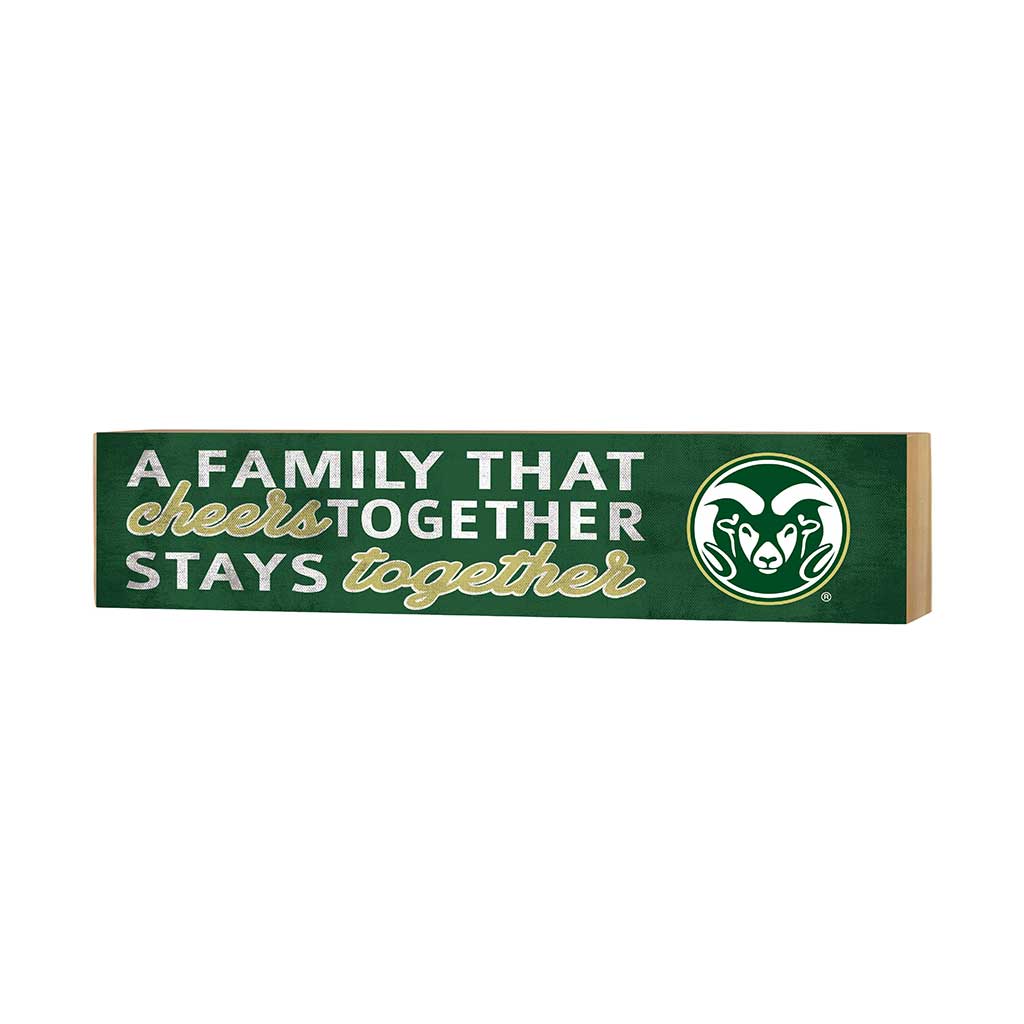 3x13 Block Team Logo Family That Cheers Colorado State-Ft. Collins Rams