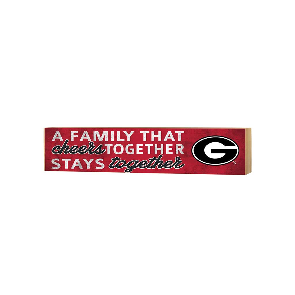 3x13 Block Team Logo Family That Cheers Georgia Bulldogs
