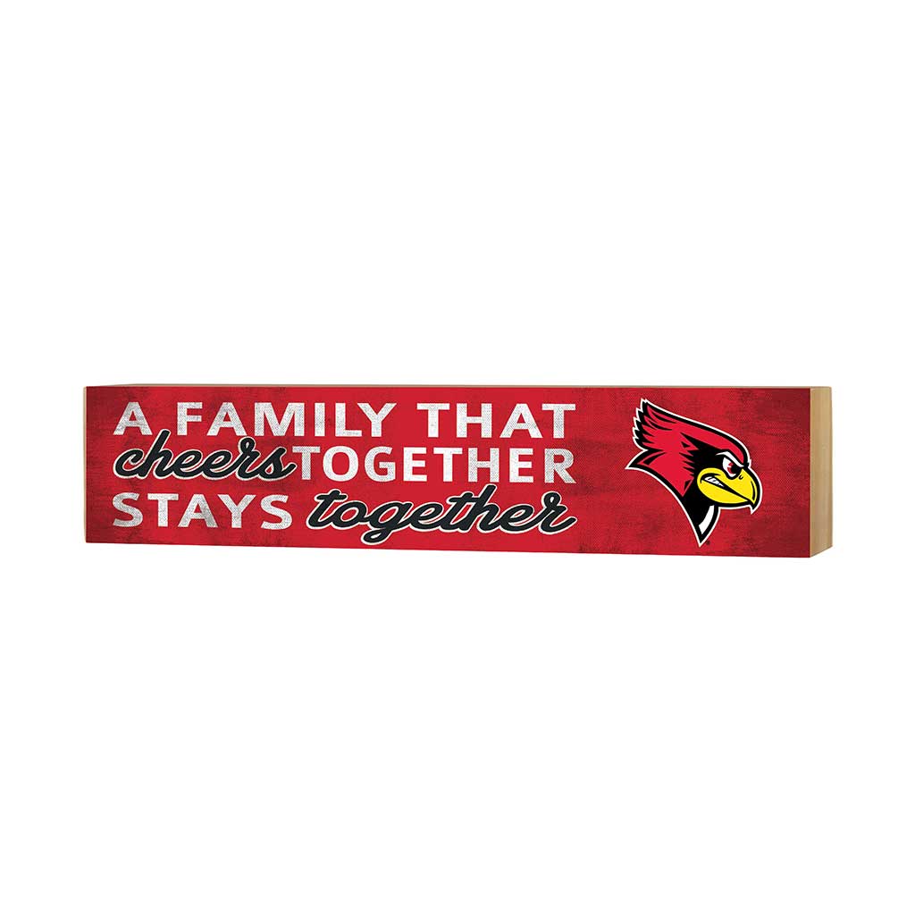 3x13 Block Team Logo Family That Cheers Illinois State Redbirds