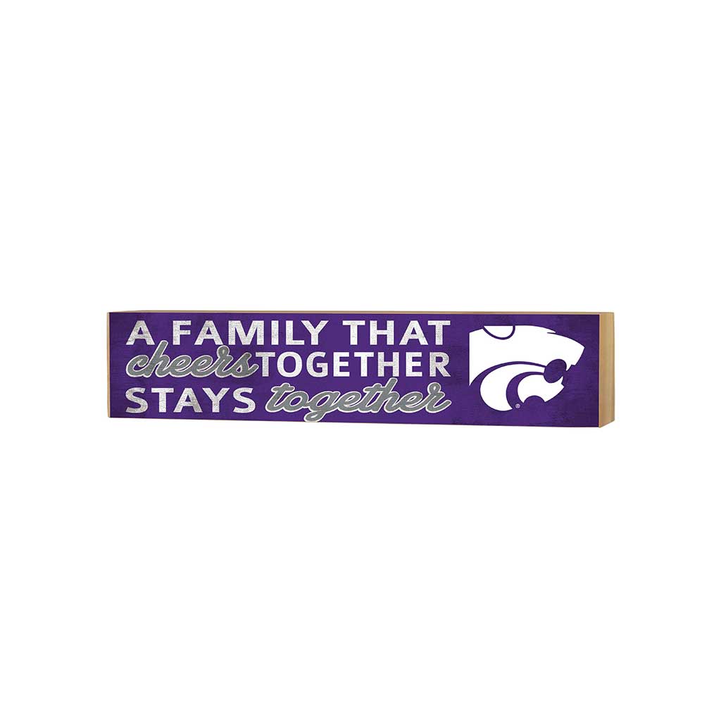 3x13 Block Team Logo Family That Cheers Kansas State Wildcats