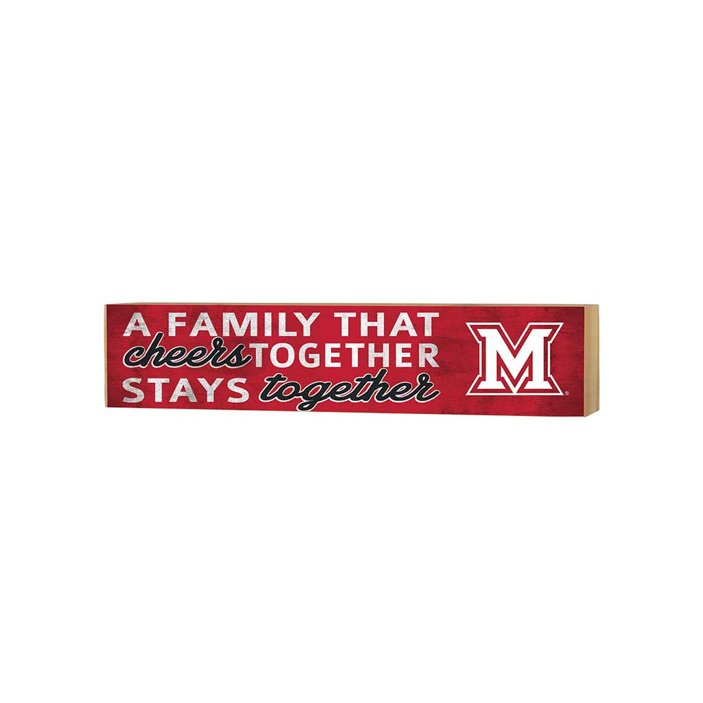 3x13 Block Team Logo Family That Cheers Miami of Ohio Redhawks