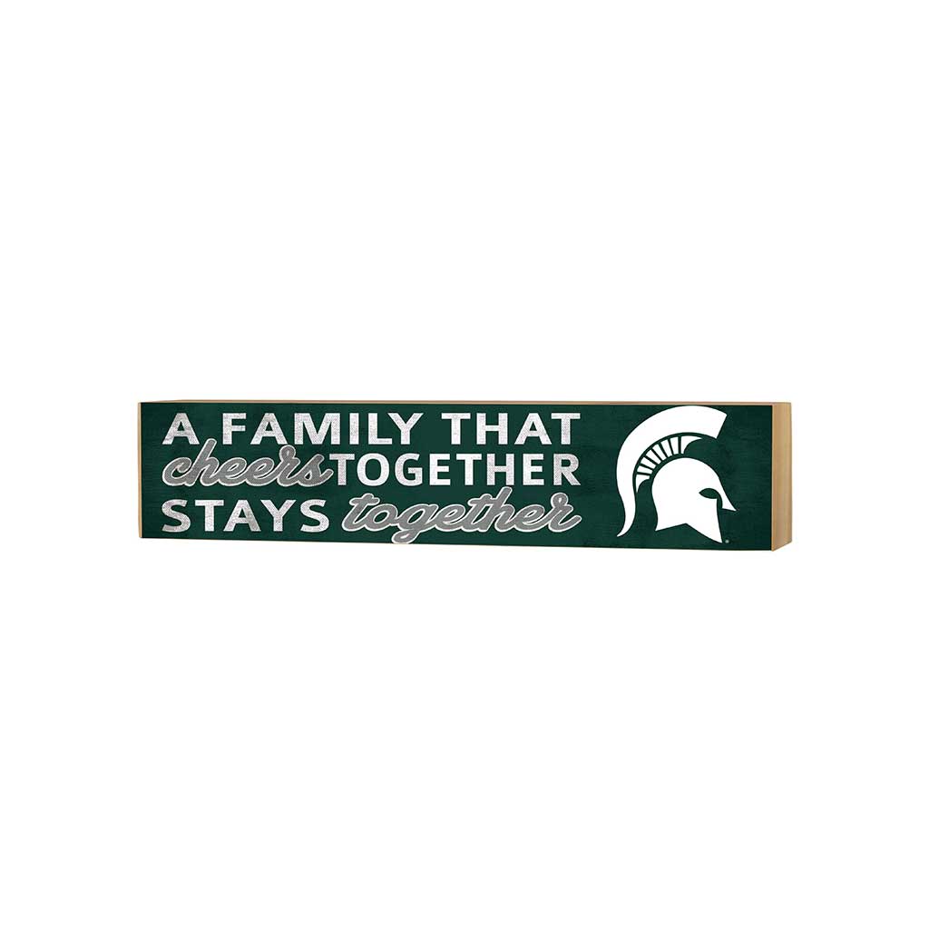 3x13 Block Team Logo Family That Cheers Michigan State Spartans