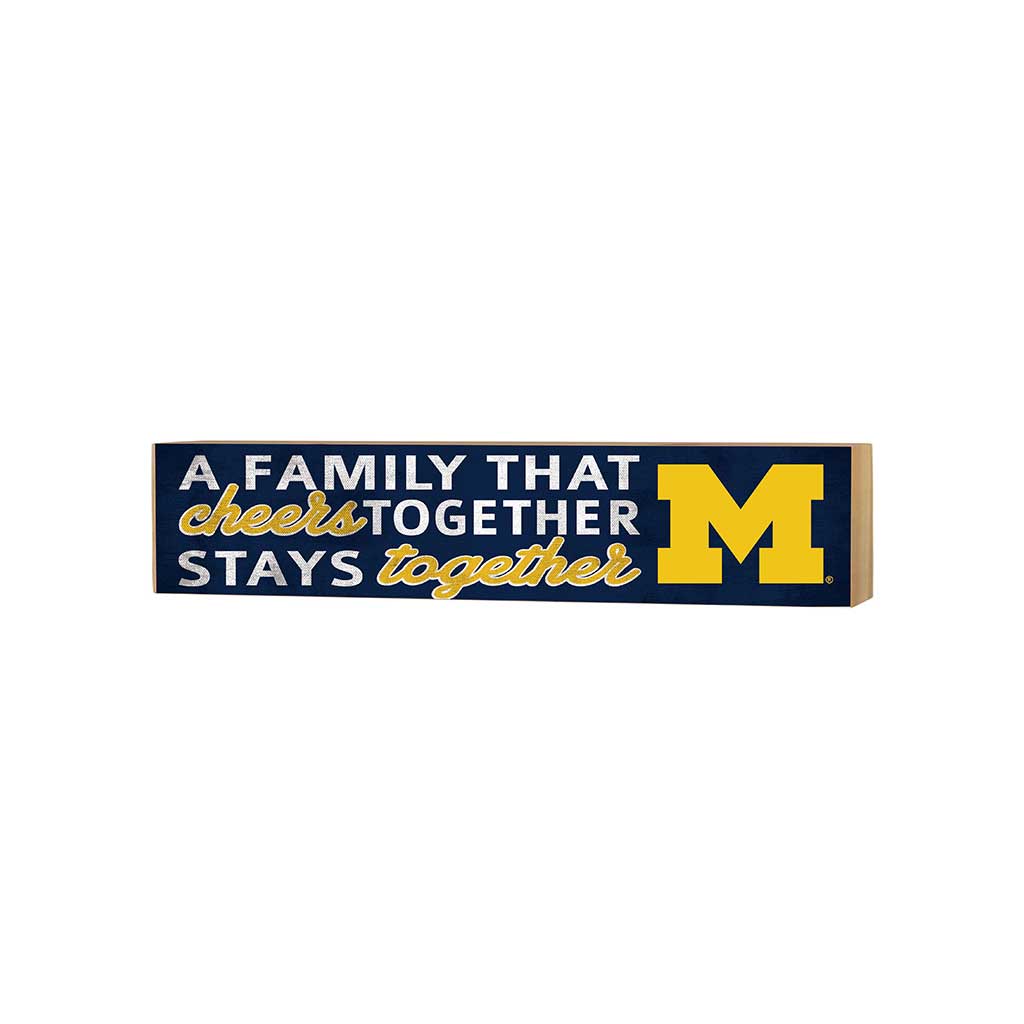 3x13 Block Team Logo Family That Cheers Michigan Wolverines