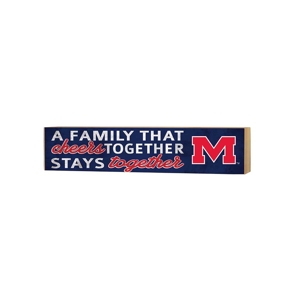 3x13 Block Team Logo Family That Cheers Mississippi Rebels