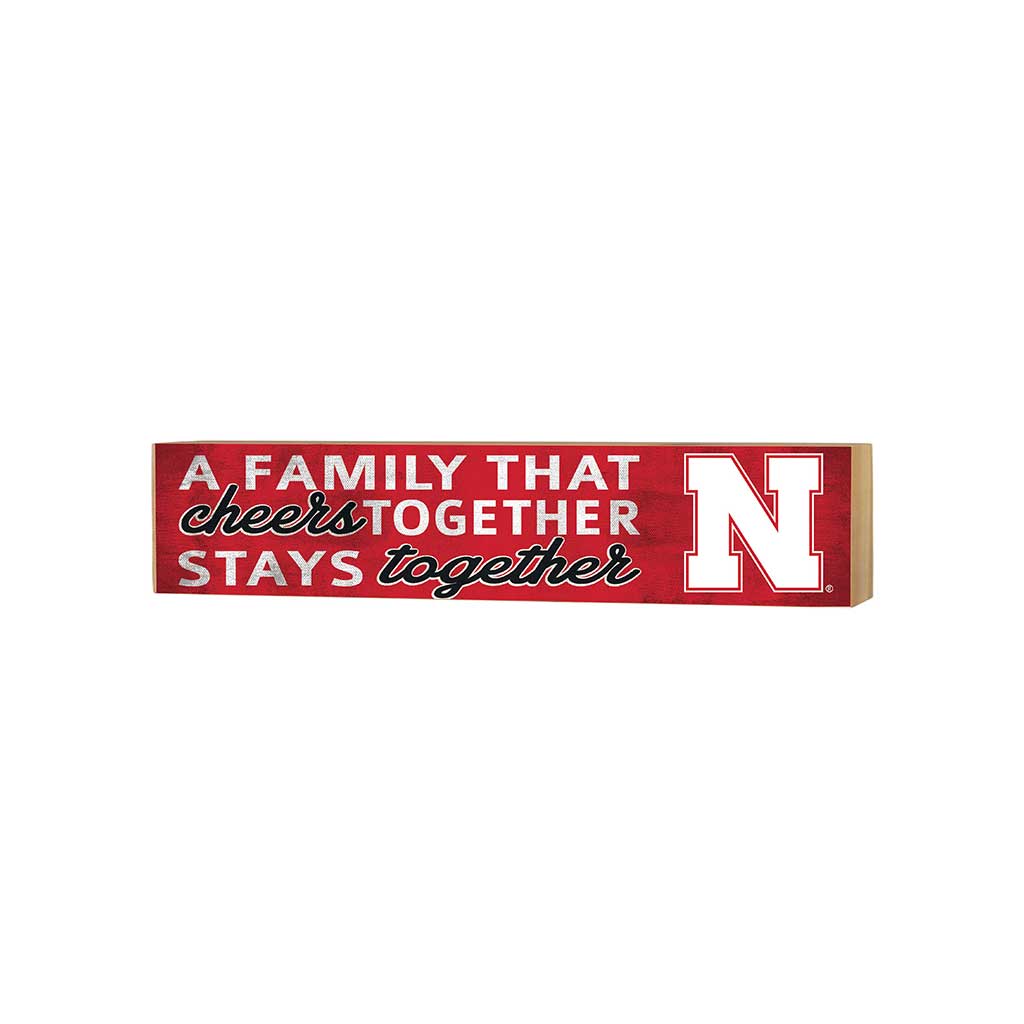 3x13 Block Team Logo Family That Cheers Nebraska Cornhuskers