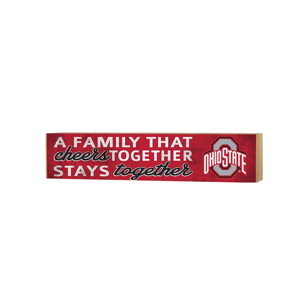 3x13 Block Team Logo Family That Cheers Ohio State Buckeyes