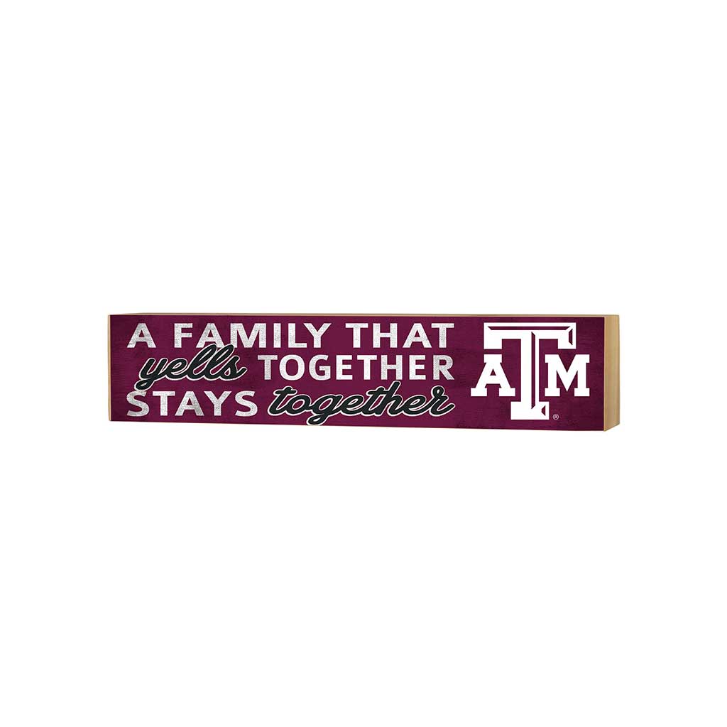 3x13 Block Team Logo Family That Cheers Texas A&M Aggies