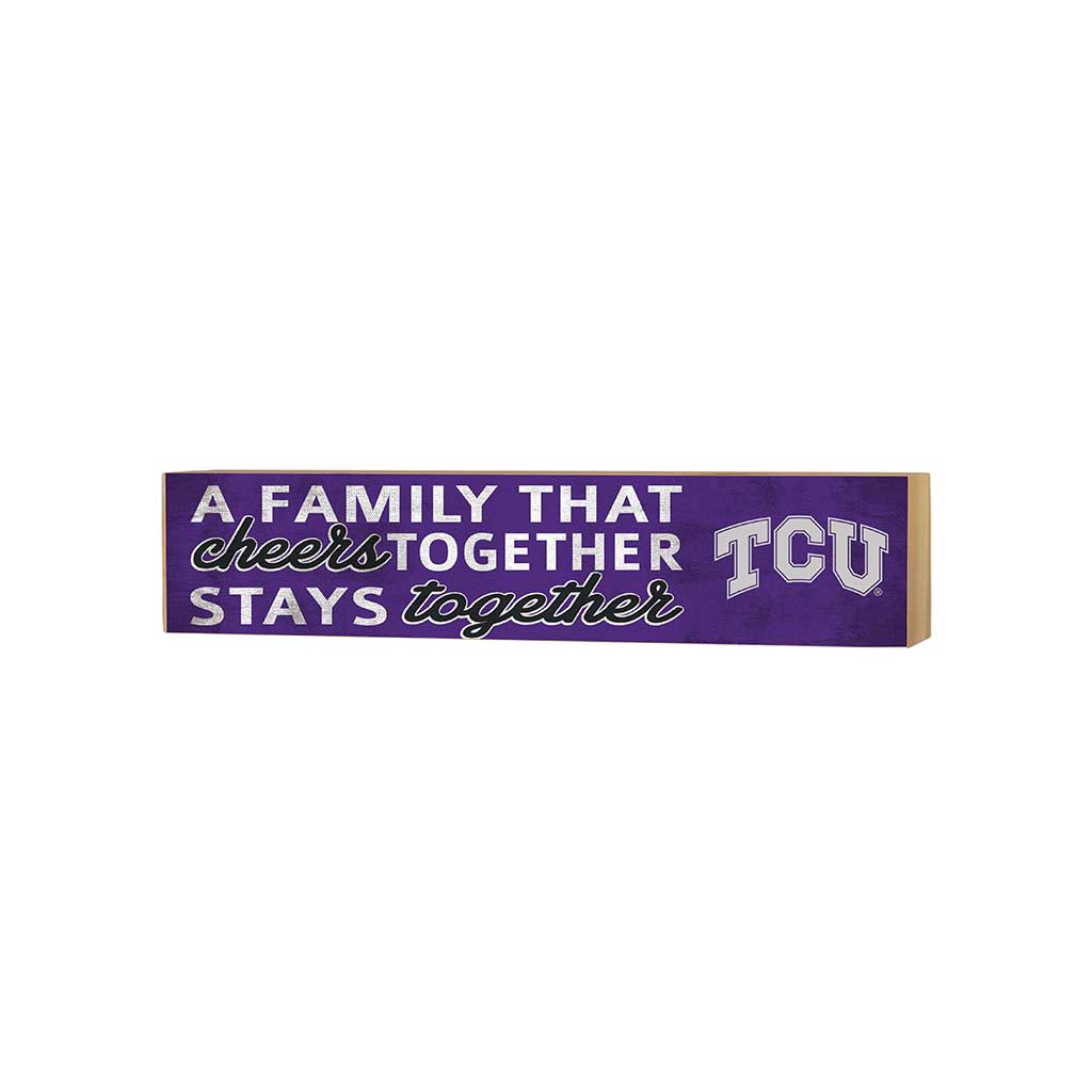 3x13 Block Team Logo Family That Cheers Texas Christian Horned Frogs