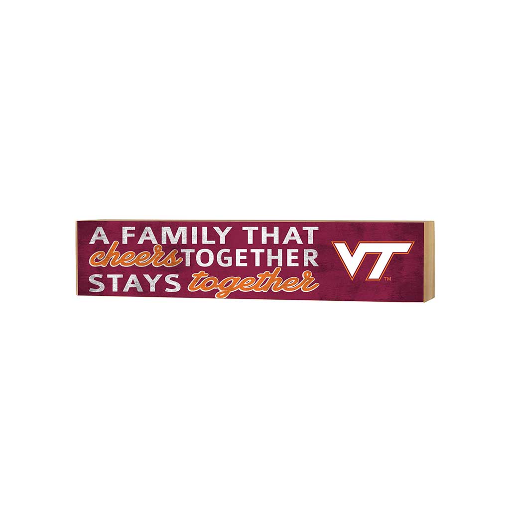 3x13 Block Team Logo Family That Cheers Virginia Tech Hokies