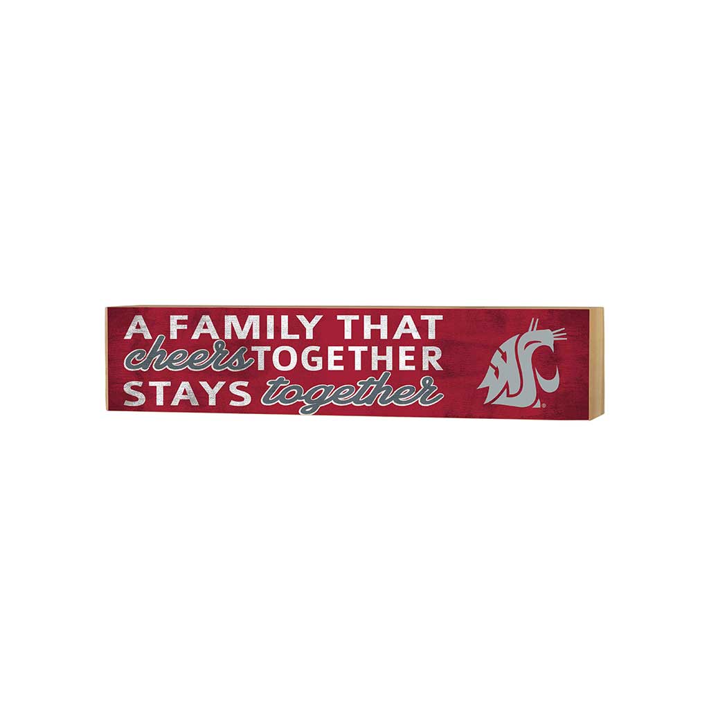 3x13 Block Team Logo Family That Cheers Washington State Cougars