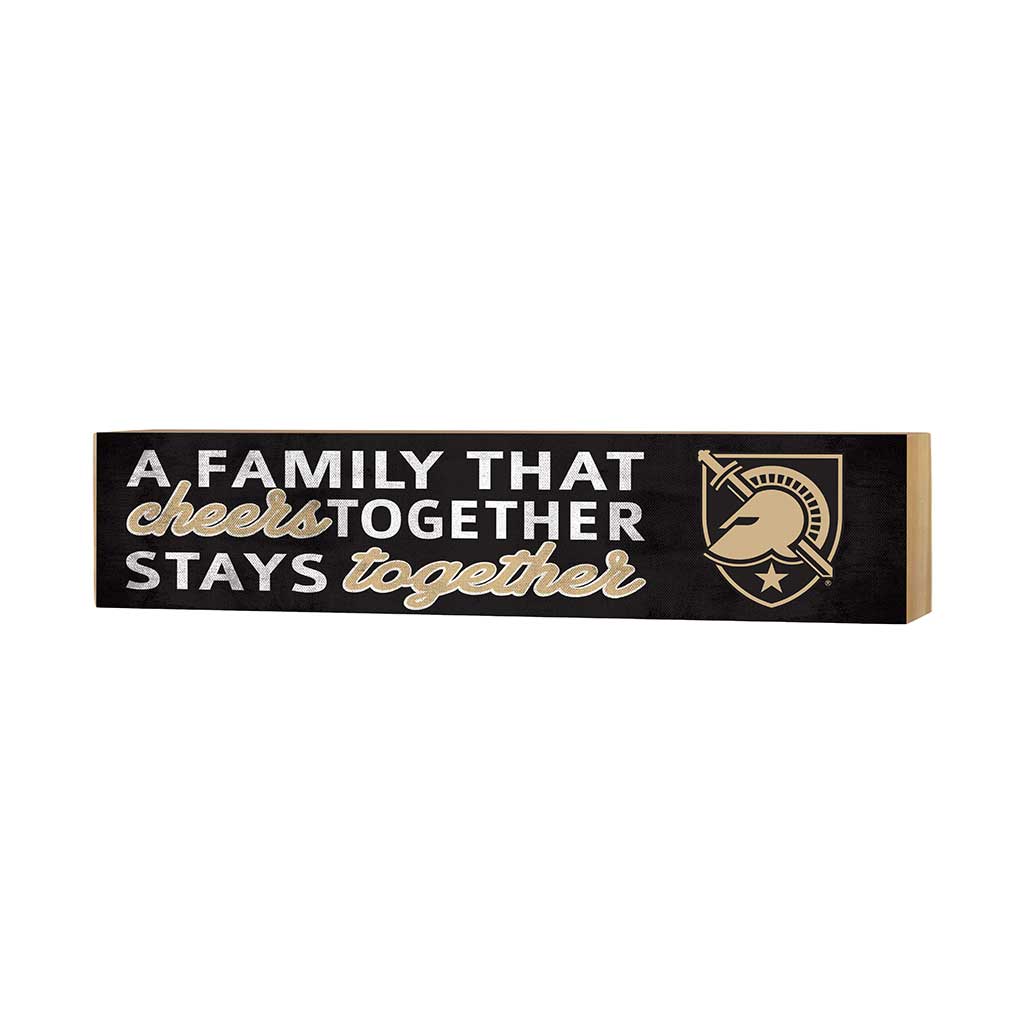 3x13 Block Team Logo Family That Cheers West Point Black Knights