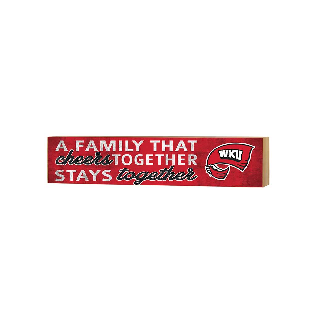 3x13 Block Team Logo Family That Cheers Western Kentucky Hilltoppers